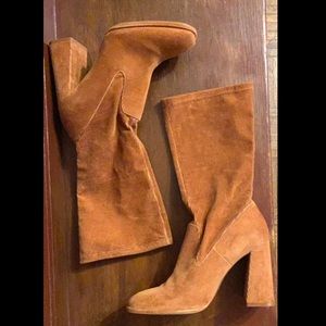 Zara corduroy mid calf boot